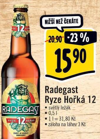 Jip Pivo radegast ryze hořká 12 nabídka