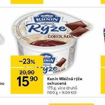 Tesco Kunín mléčná rýže ochucená nabídka