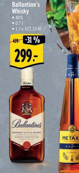 Jip Ballantine´s whisky nabídka