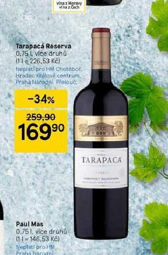 Tesco Tarapacá reserva nabídka