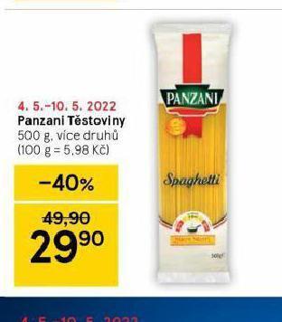 Tesco Panzani těstoviny nabídka