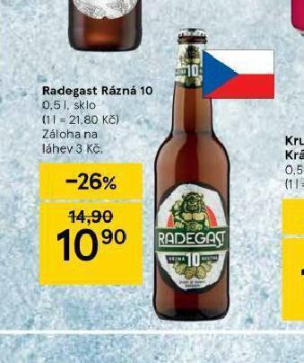 Tesco Pivo radegast rázná 10 nabídka