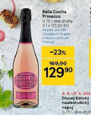 Tesco Bella cucina prosecco nabídka