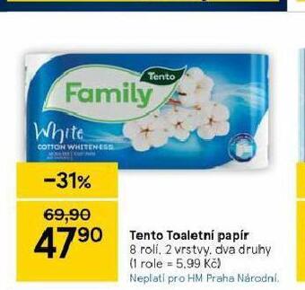 Tesco Tento toaletní papír nabídka