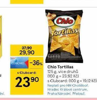 Tesco Chio tortillas nabídka