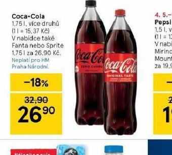 Tesco Coca cola 1,75l nabídka