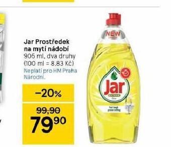 Tesco Jar prostředek na nádobí nabídka