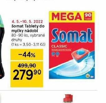 Tesco Somat tablety do myčky nabídka