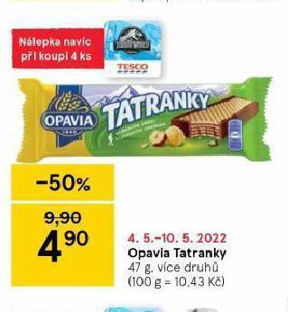 Tesco Opavia tatranky nabídka