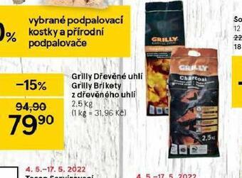 Tesco Brikety z dřevěného uhlí nabídka