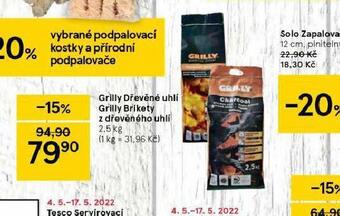 Tesco Dřevěné uhlí nabídka