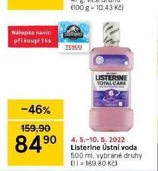 Tesco Listerine ústní voda nabídka