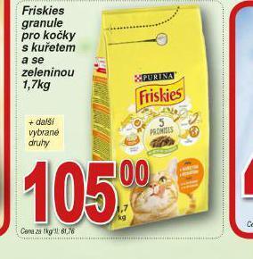Lidl Friskies granule pro kočky nabídka