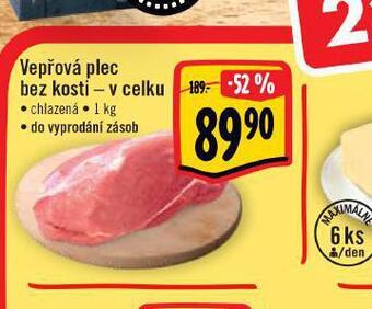 Albert Vepřová plec bez kosti nabídka