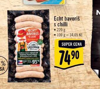 Albert Echt bavoriš s chilli nabídka