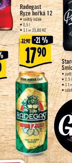 Albert Pivo radegast ryze hořká 12 nabídka