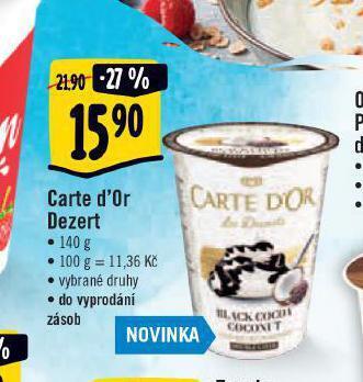 Albert Carte d´or dezert nabídka