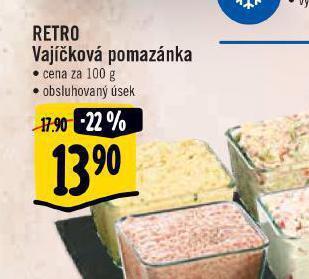 Albert Retro vajíčková pomazánka nabídka