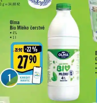 Albert Olma bio mléko čerstvé nabídka
