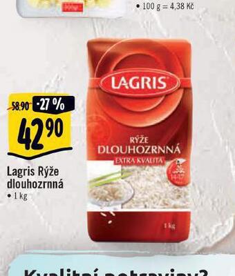 Albert Lagris rýže dlouhozrnná nabídka