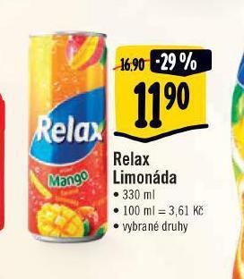Albert Relax limonáda nabídka