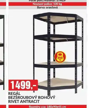 Baumax Regál bezšroubový rohový nabídka