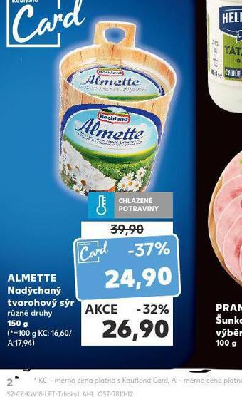 Kaufland Almette nadýchaný tvarohový sýr nabídka