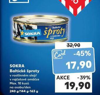 Kaufland Sokra baltické šproty nabídka