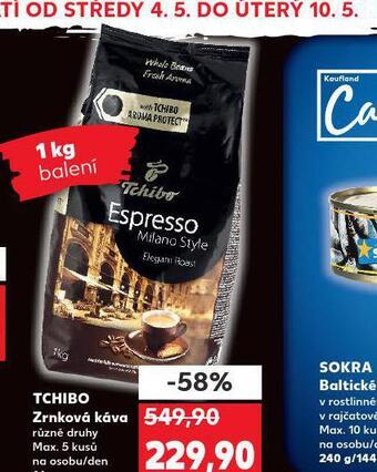 Kaufland Tchibo zrnková káva nabídka