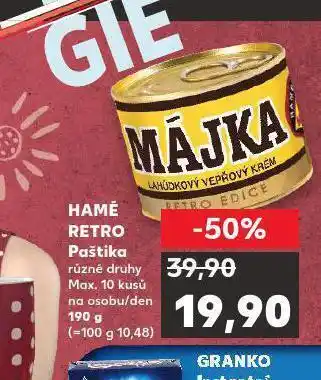 Kaufland Hamé retro paštika nabídka