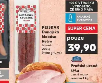 Kaufland Dunajská klobása retro nabídka