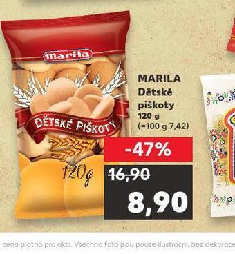 Kaufland Marila dětské piškoty nabídka