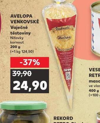 Kaufland Avelopa venkovské vaječné těstoviny nabídka