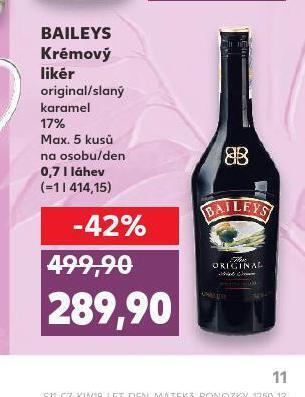 Kaufland Baileys krémový likér nabídka