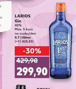 Kaufland Larios gin nabídka