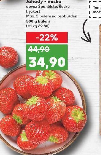 Kaufland Jahody miska nabídka