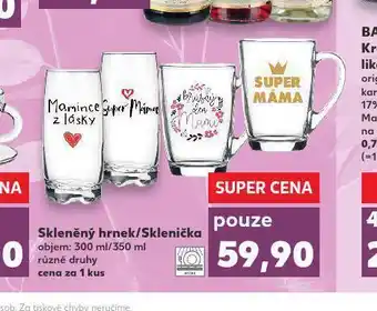 Kaufland Skleněný hrnek / sklenička nabídka