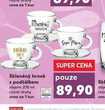 Kaufland Skleněný hrnek s podšálkem nabídka
