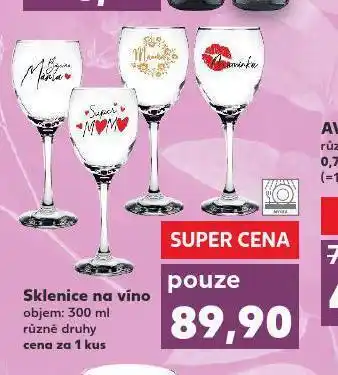 Kaufland Sklenice na víno nabídka