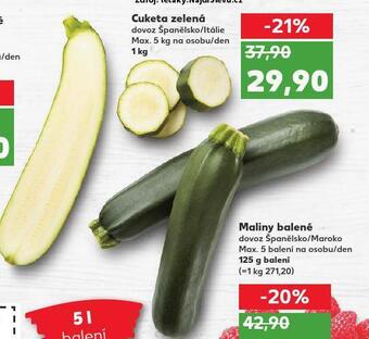 Kaufland Cuketa zelená nabídka