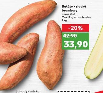 Kaufland Batáty sladké brambory nabídka