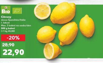 Kaufland Bio citrony nabídka