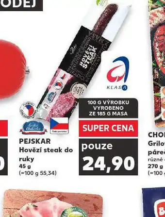 Kaufland Hovězí steak do ruky nabídka