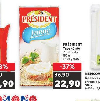 Kaufland Président tavený sýr nabídka