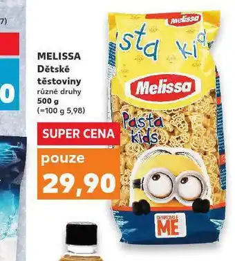 Kaufland Melissa dětské těstoviny nabídka