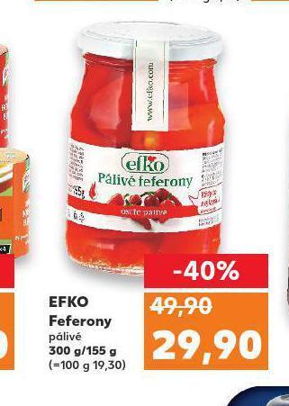 Kaufland Efko feferonky nabídka
