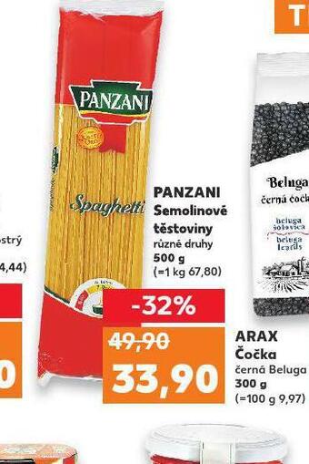 Kaufland Panzani semolinové těstoviny nabídka