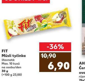 Kaufland Fit müsli tyčinka nabídka