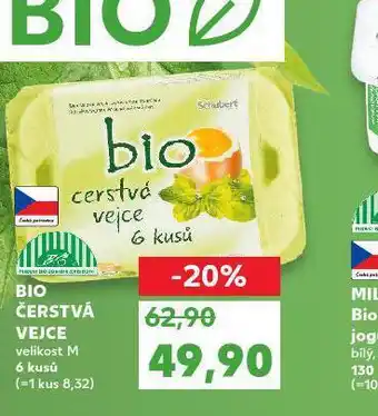 Kaufland Bio čerstvé vejce m 6 ks nabídka