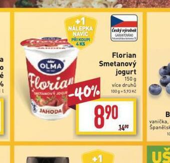 Billa Florian smetanový jogurt nabídka